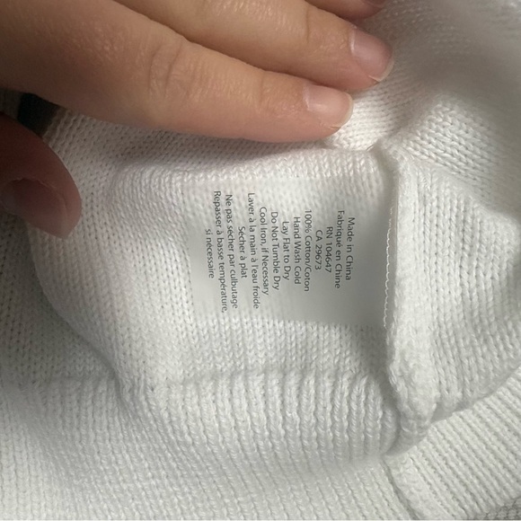 NEW Kinross 100% Cotton Knit White 4 Button Cardigan- XL-NWT - Picture 5 of 9